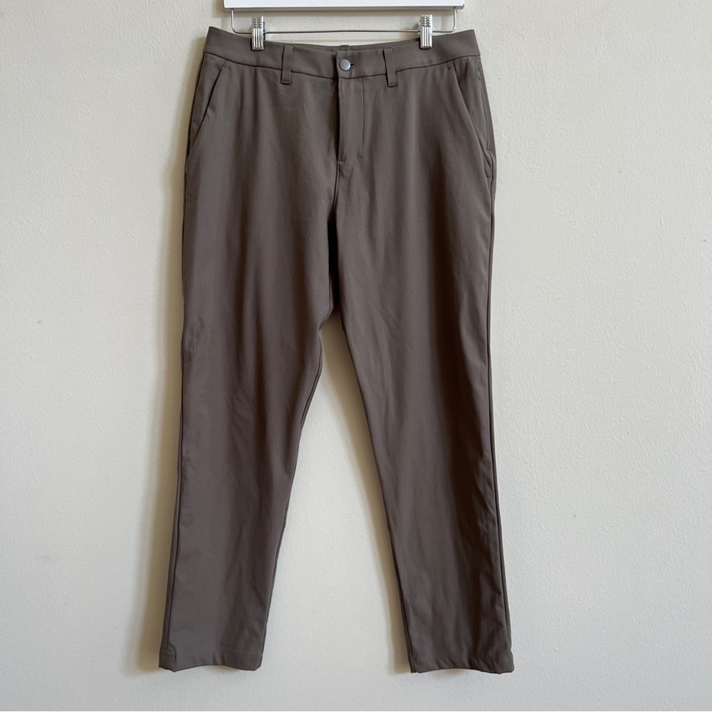 Lululemon ABC Classic-Fit 5Pkt Pants Trouser Warpstreme In Nomad 32 - Picture 4 of 5